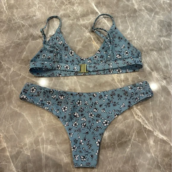 Kulani Kinis Blue Floral Bikini - Picture 2 of 4